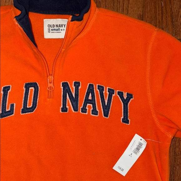 Old Navy Fleece Quarter Zip Size Small 6-7 NWT - Picture 2 of 3